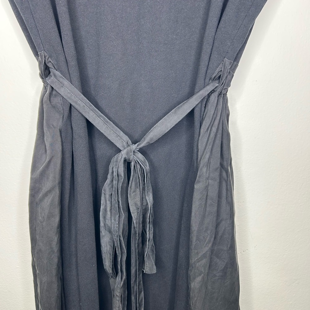 COS Black Drawstring Mulberry Silk Cotton Dress Size medium - Picture 9 of 9